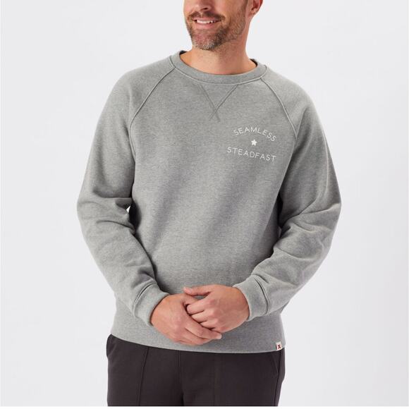 Best Made Co Sweatshirt Mens Large Heather Gray Supima Sweat Logo Crew Neck - Picture 1 of 10